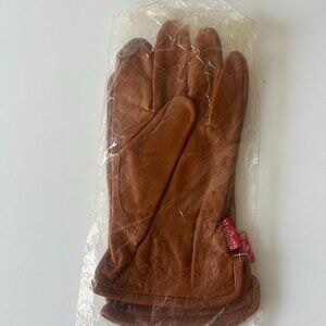 Brand New, with Tags, 100% Leather, Marlboro, Brown Leather Gloves
